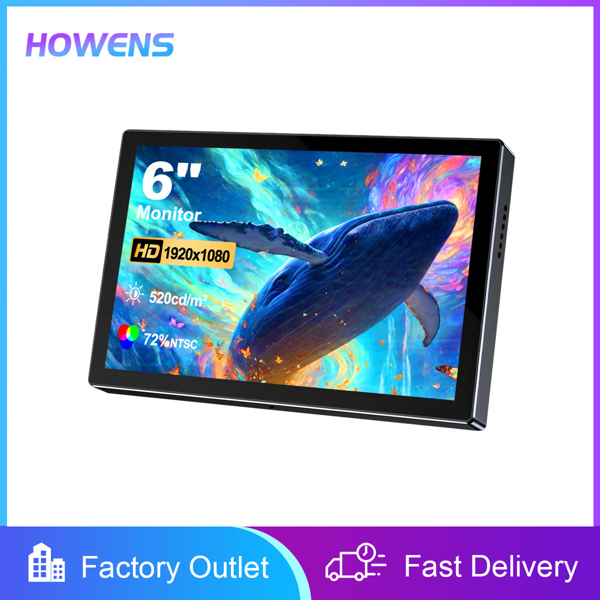 Pc Gaming Setup - 6 Inch Portable Monitor HD 1080P
