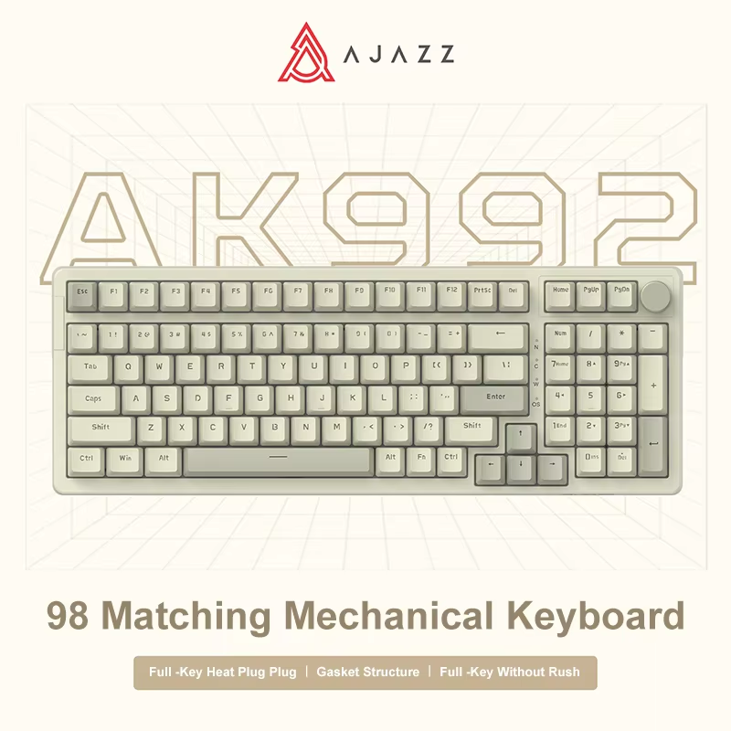 Pc Gaming Fullset - Ajazz AK992 Wired Mechanical Keyboard 98-Key