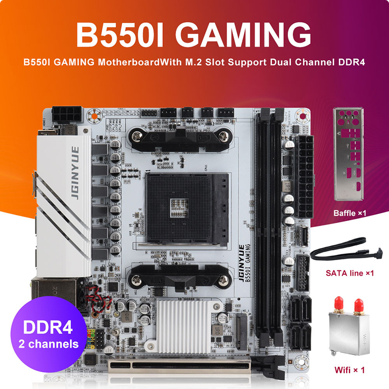 Pc Gaming Setup - JINGYUE B550I GAMING Motherboard AM4 PCIe