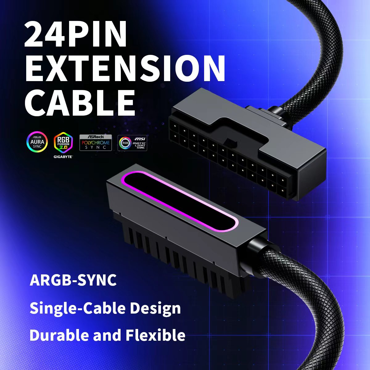 Pc Gaming Lian Li - AIJS ATX24PIN One-Line Computer Power Extension