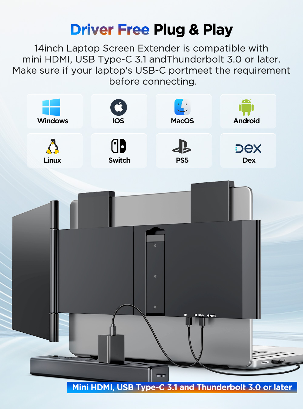 UPERFECT 14'' Portable Monitor - огляд і ціна Pc Gaming Y Monitor
