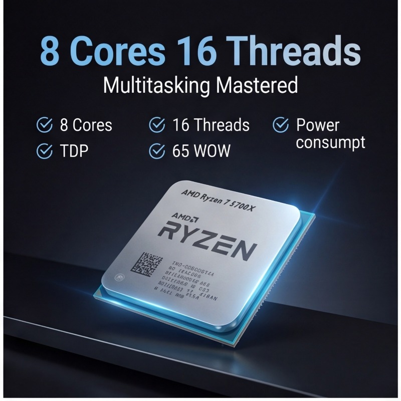 AMD Ryzen 7 5700X Processor Fo - огляд і ціна Pc Gaming Cpu