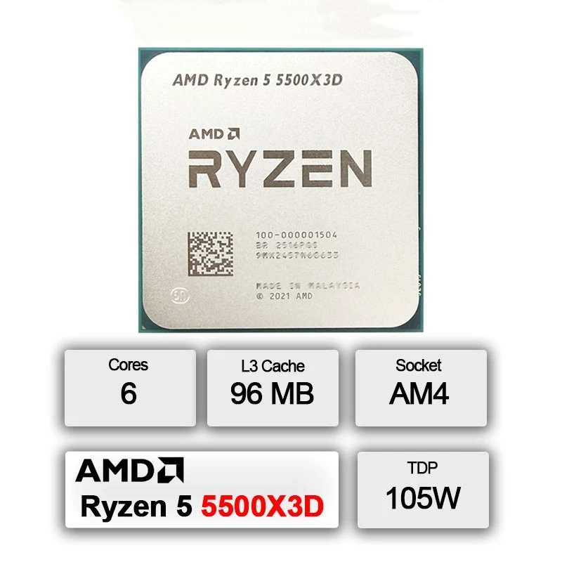 AMD Ryzen 5 5500X3D AM4 Gaming - огляд і ціна Pc Gaming Cpu