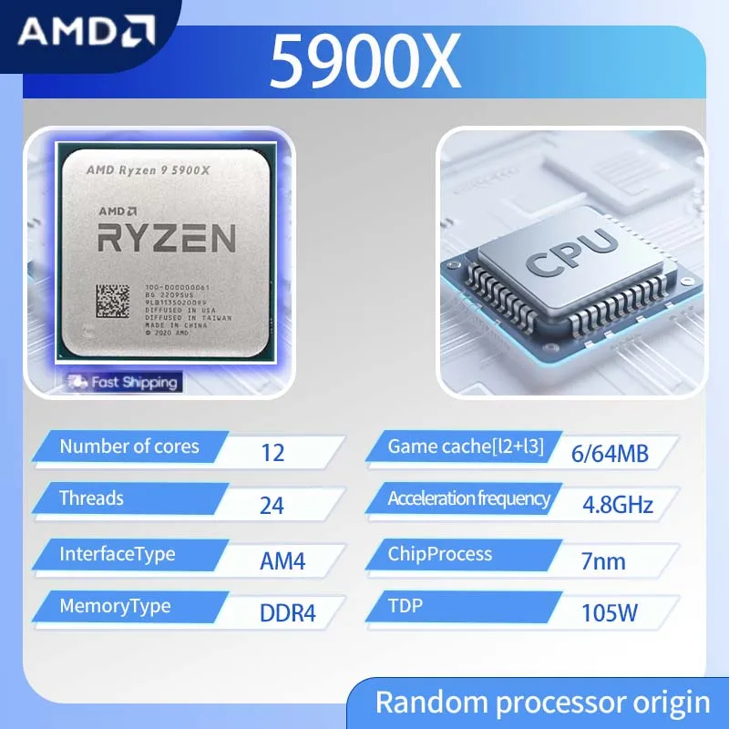 AMD Ryzen 9 5900X R9 5900X 3.7 - огляд і ціна Amd Cpu Ryzen 9