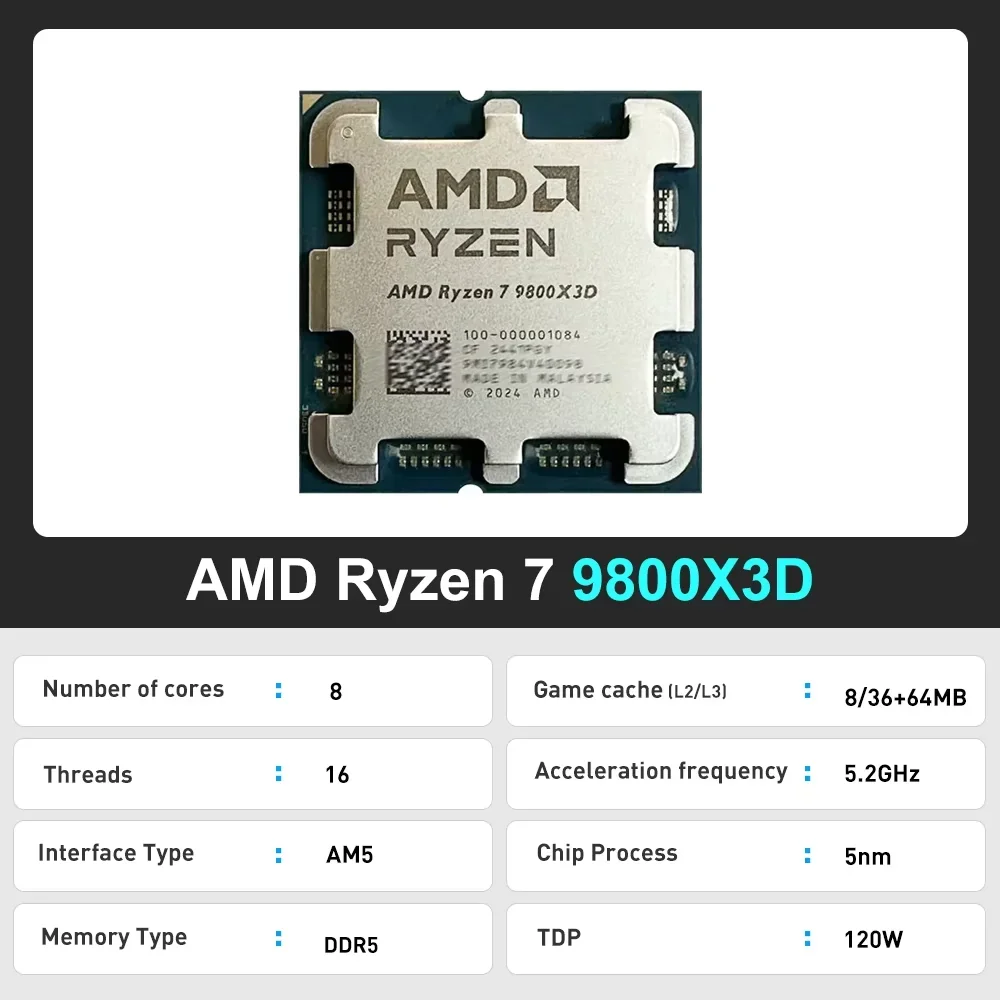 Ryzen 7 9800X3D AMD AM5 Deskto - огляд і ціна Pc Gaming High End