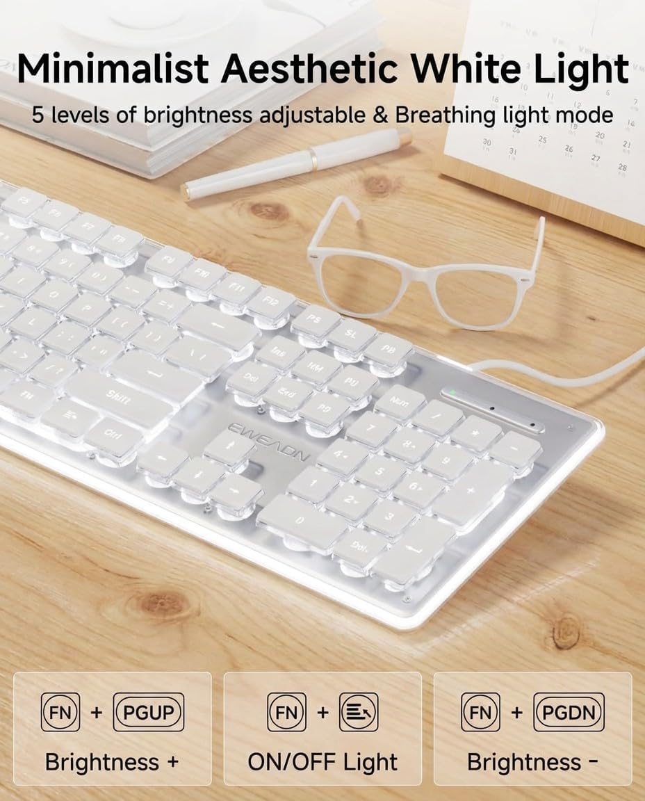 Wired USB Keyboard with White  - огляд і ціна Pc Gaming Fullset