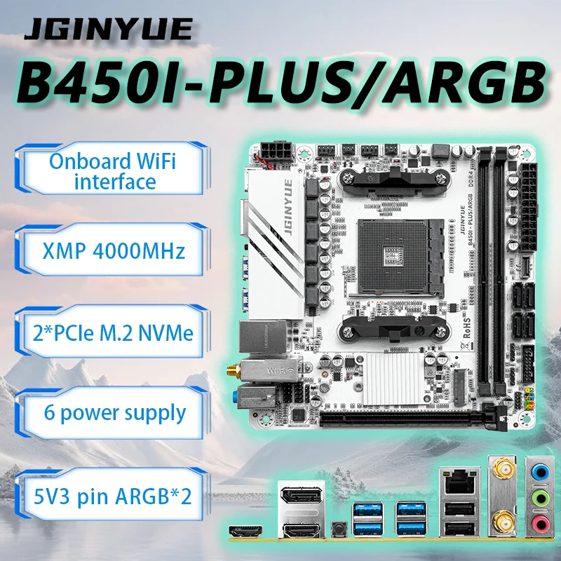JGINYUE B450 ITX Motherboard S - огляд і ціна Pc Gaming Cpu