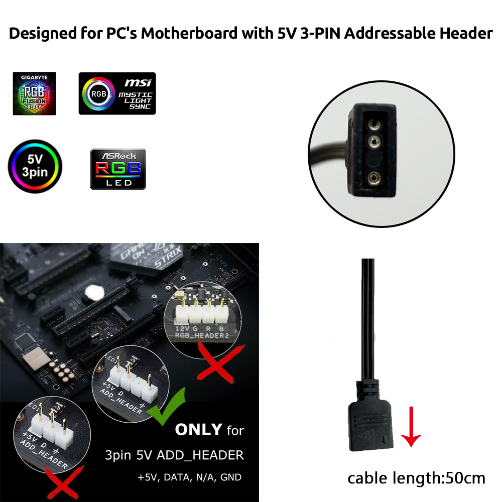 5V ARGB 3Pin Header for Asus A - огляд і ціна Pc Gaming Asus