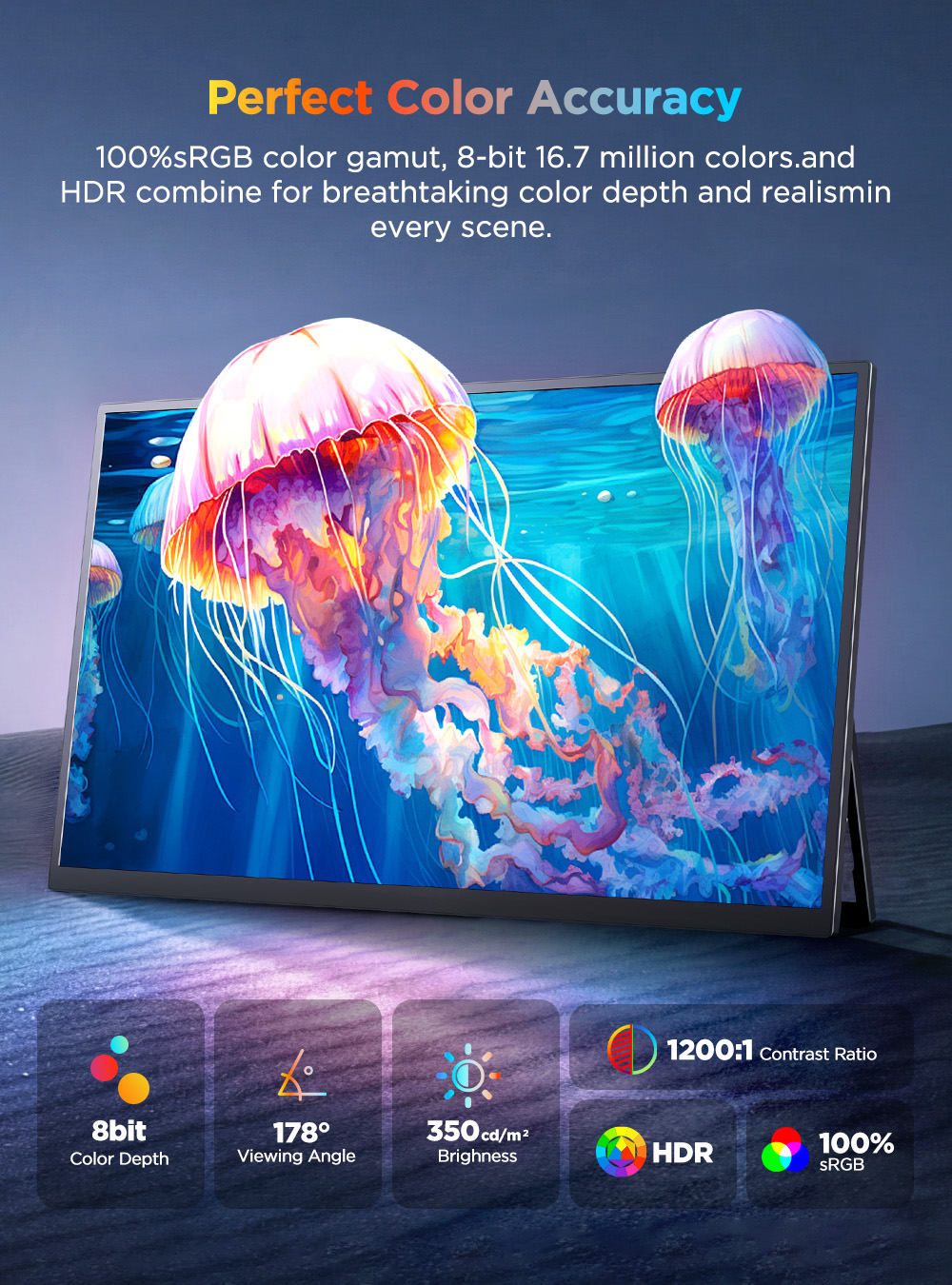 UPERFECT UColor J1 15.7 Inch 4 - огляд і ціна Pc Gaming Y Monitor