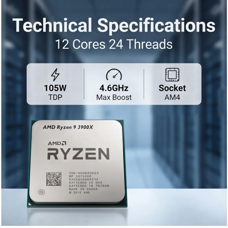 AMD CPU Ryzen 9 3900X 12-Core  - огляд і ціна Amd Cpu Ryzen 9